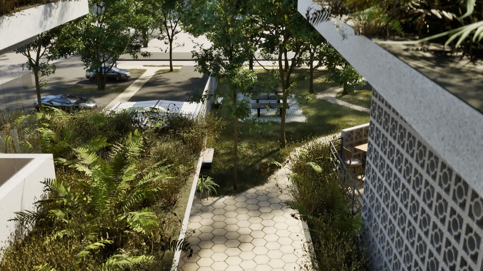 Urban Oasis — staircase